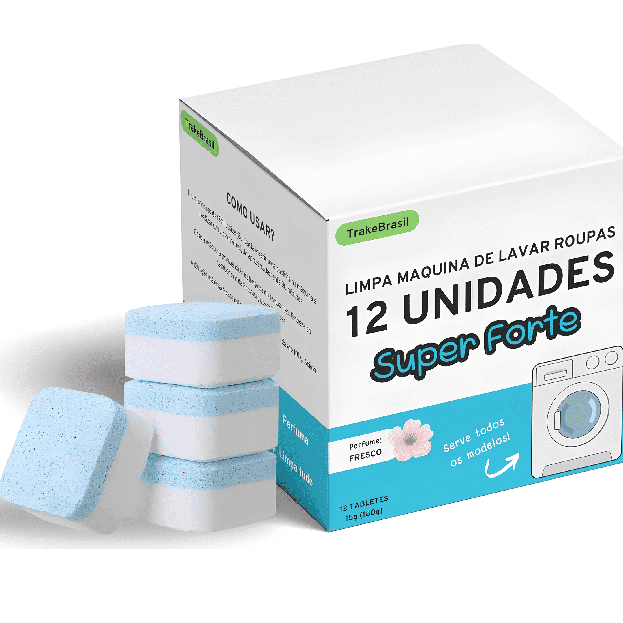 Pastilhas de Limpeza e Higienização para Maquina de Lavar - LavaClean Pro