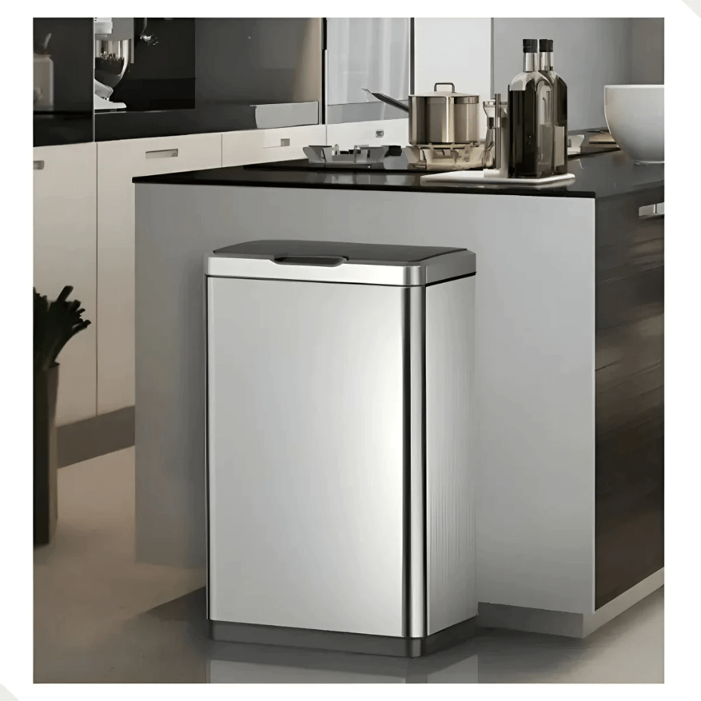 Lixeira Automática Inteligente com Sensor de Movimento - Quadrada · Inox · 50L - Imagem 2