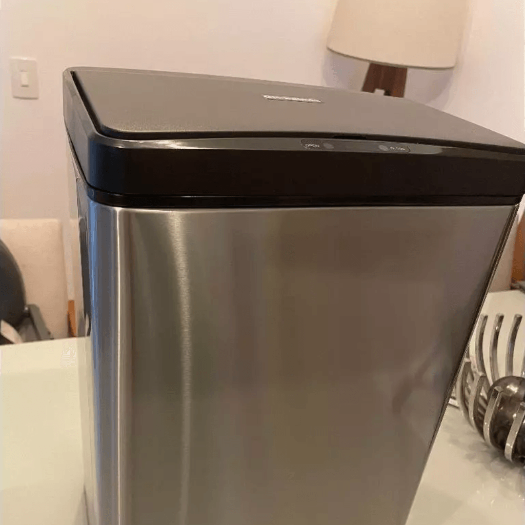 Lixeira Automática Inteligente com Sensor de Movimento - Quadrada · Inox · 50L - Imagem 5