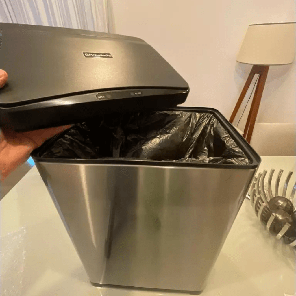 Lixeira Automática Inteligente com Sensor de Movimento - Quadrada · Inox · 50L - Imagem 9