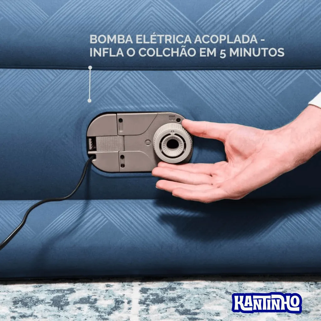 Colchão Inflável Bestway Bivolt com Bomba Embutida - Casal - Imagem 3