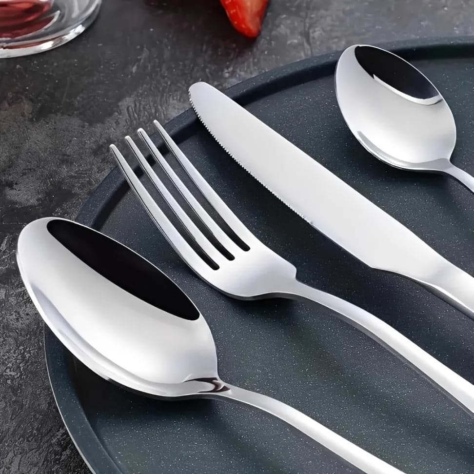 Faqueiro em Aço Inox Prata - Coleção Noite Feliz