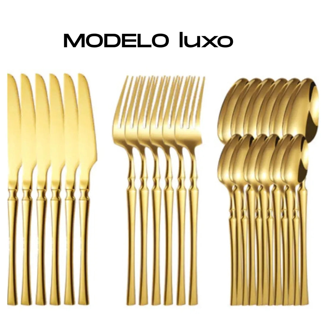 Dourado Luxo / 24 Peças - Imagem 10