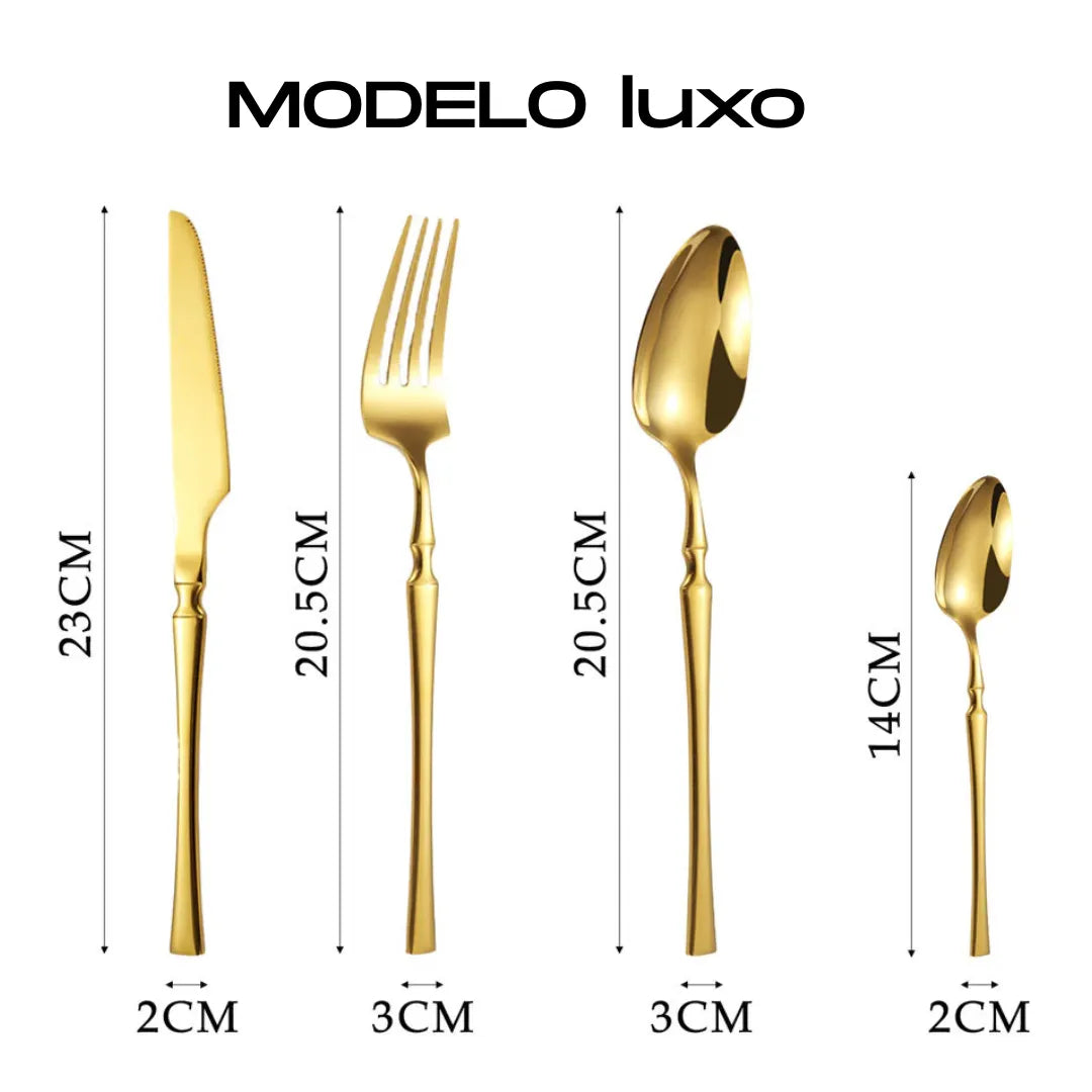 Dourado Luxo / 24 Peças - Imagem 11
